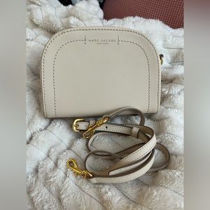 MARC JACOBS Saffiano Leather Crossbody Bag in cream